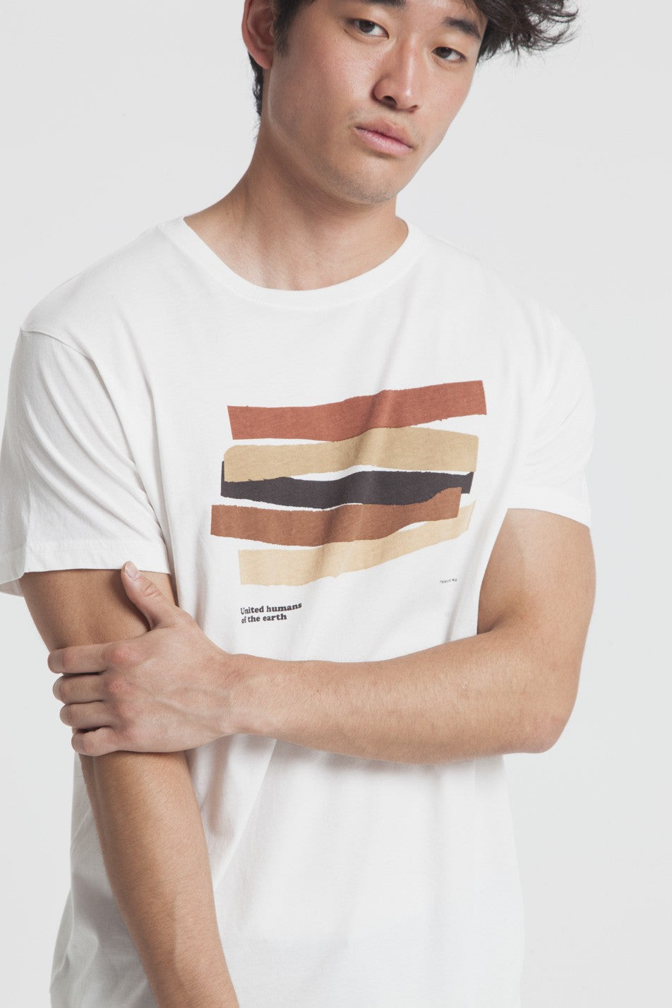 T-shirt imprimé blanc en coton bio - United Humans