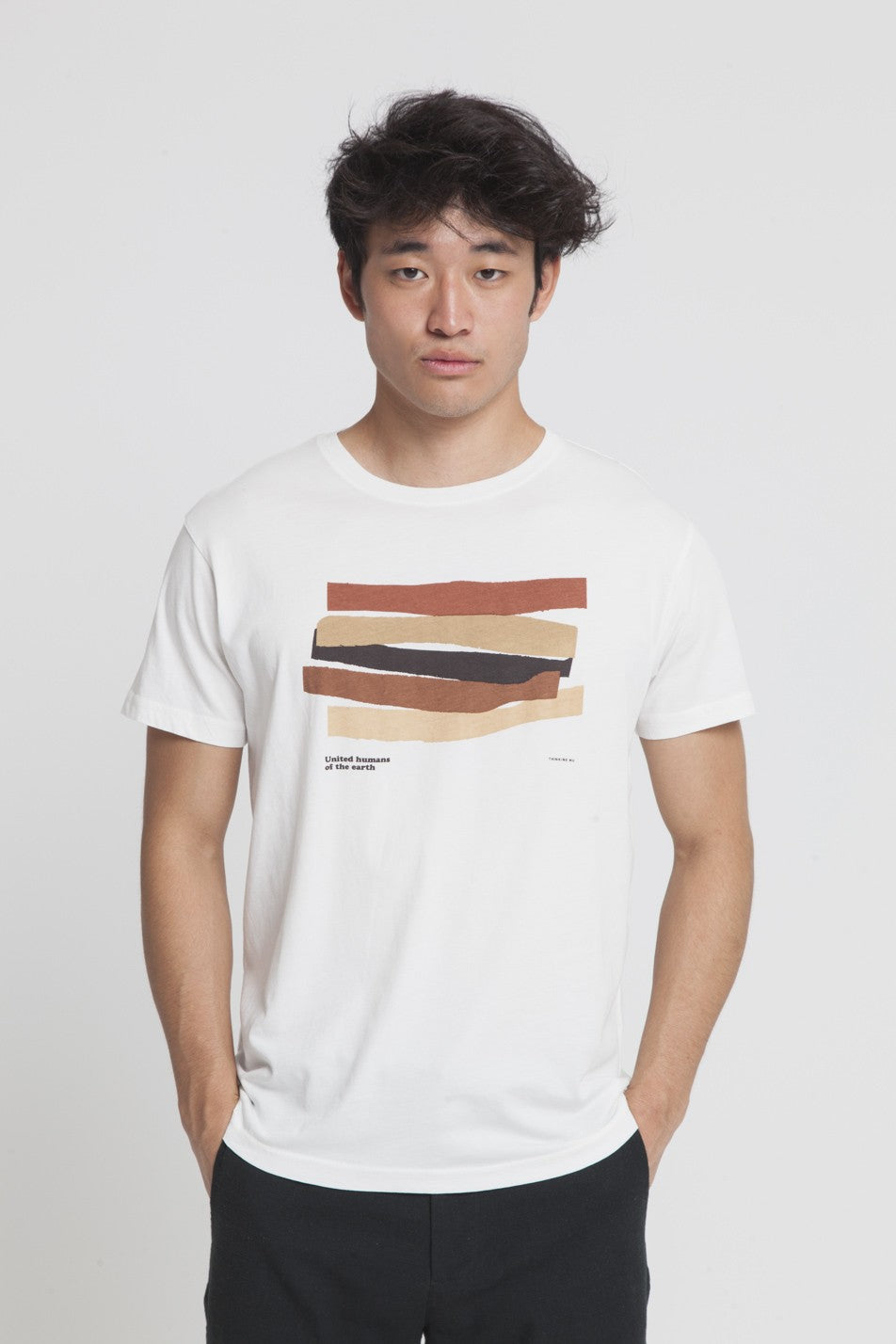T-shirt imprimé blanc en coton bio - United Humans