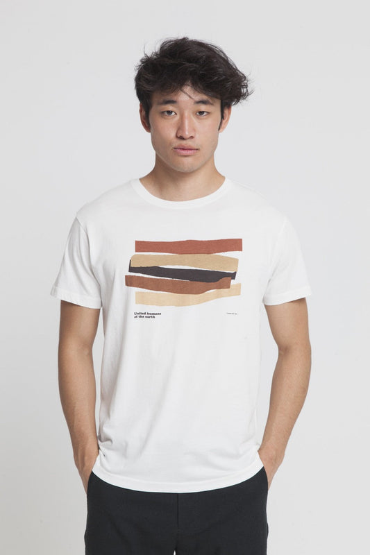 T-shirt imprimé blanc en coton bio - United Humans