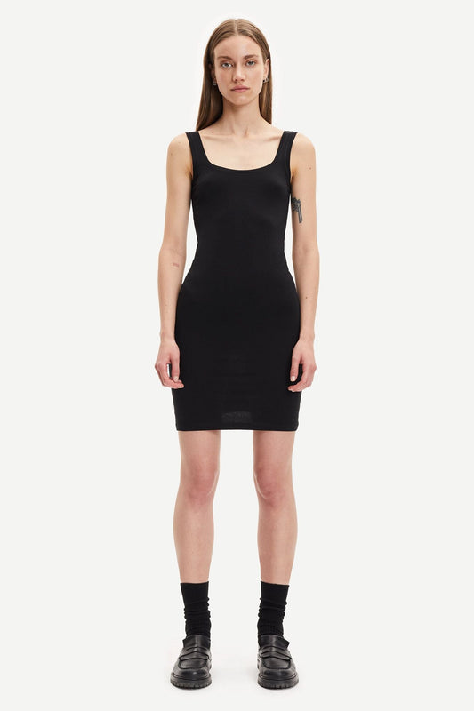 Robe noire en tencel et coton bio - sue long solid black