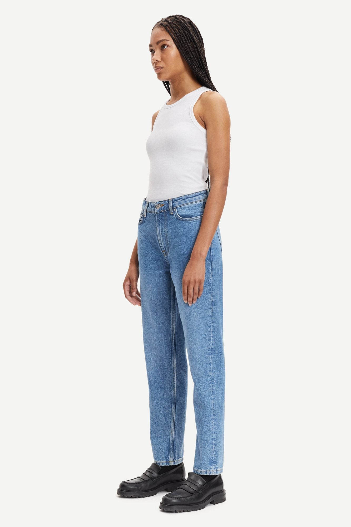 Jean droit en tencel, coton bio et recyclé | bleu clair "marianne jeans mid blue"