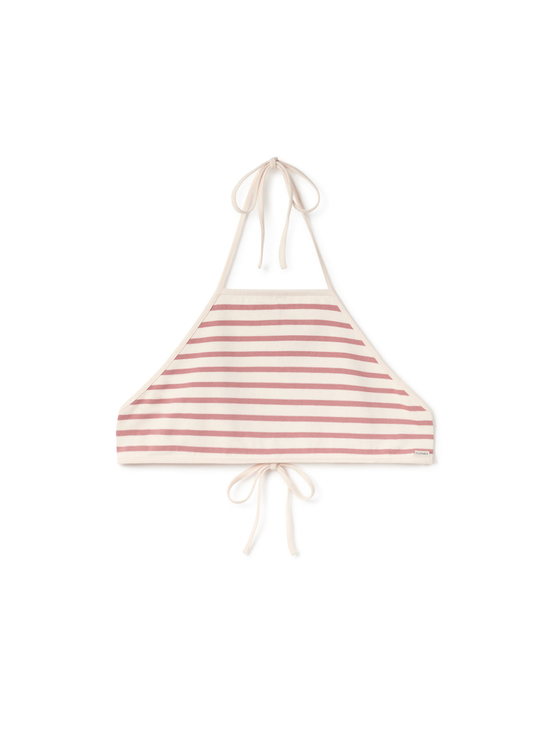 Crop top en coton biologique | rayé "hallo - rose"