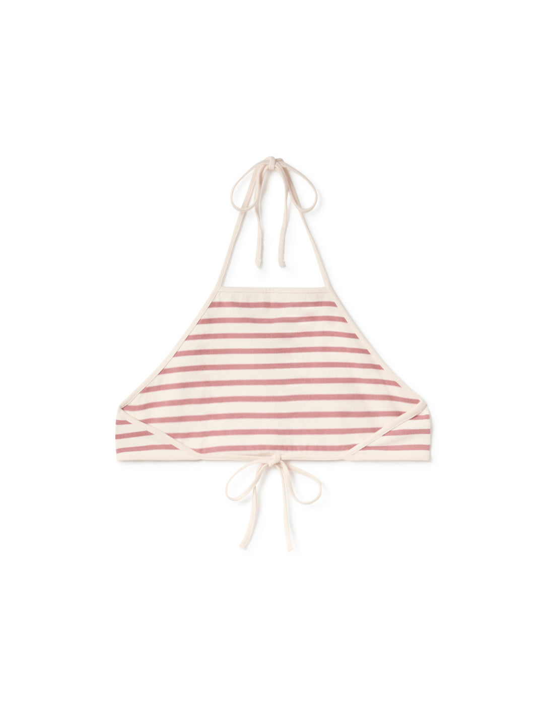 Crop top en coton biologique | rayé "hallo - rose"