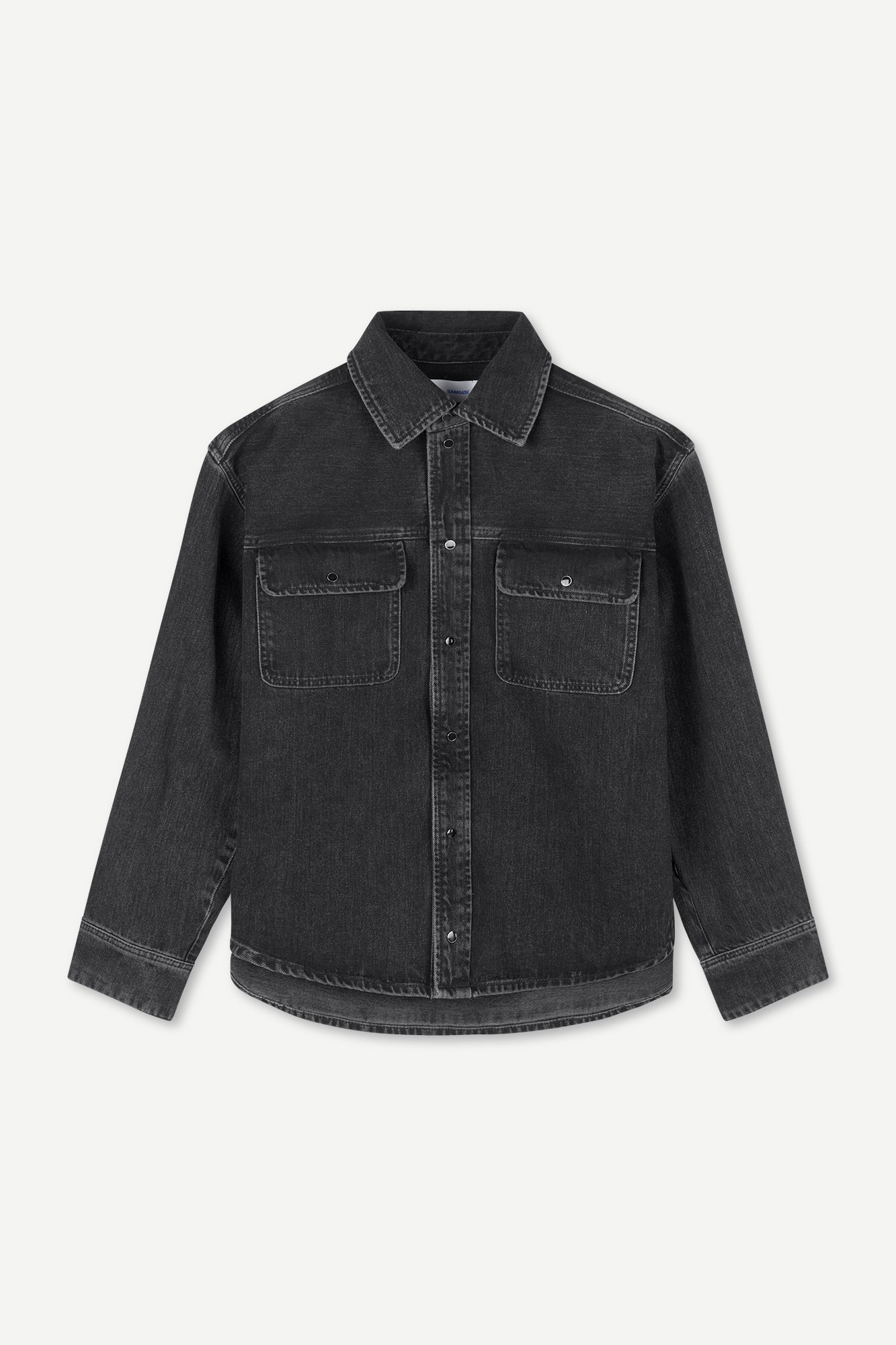 Veste en jean noire en coton bio - ellen overshirt black blizzard