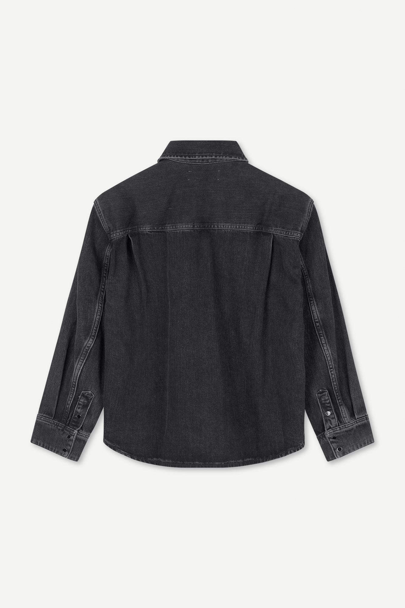 Veste en jean noire en coton bio - ellen overshirt black blizzard