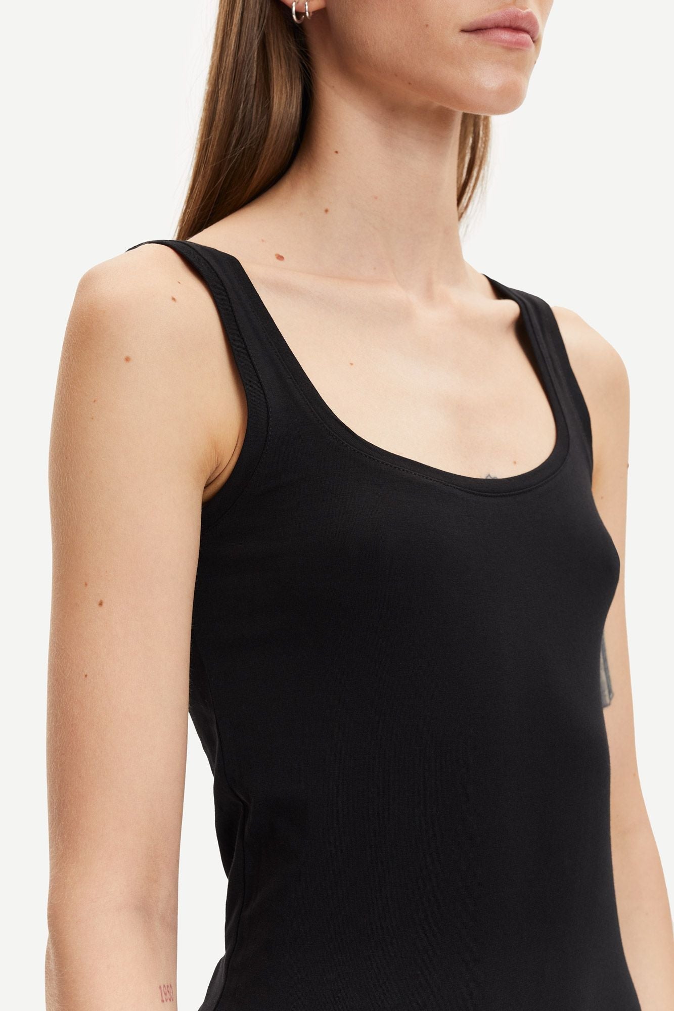 Robe noire en tencel et coton bio - sue long solid black