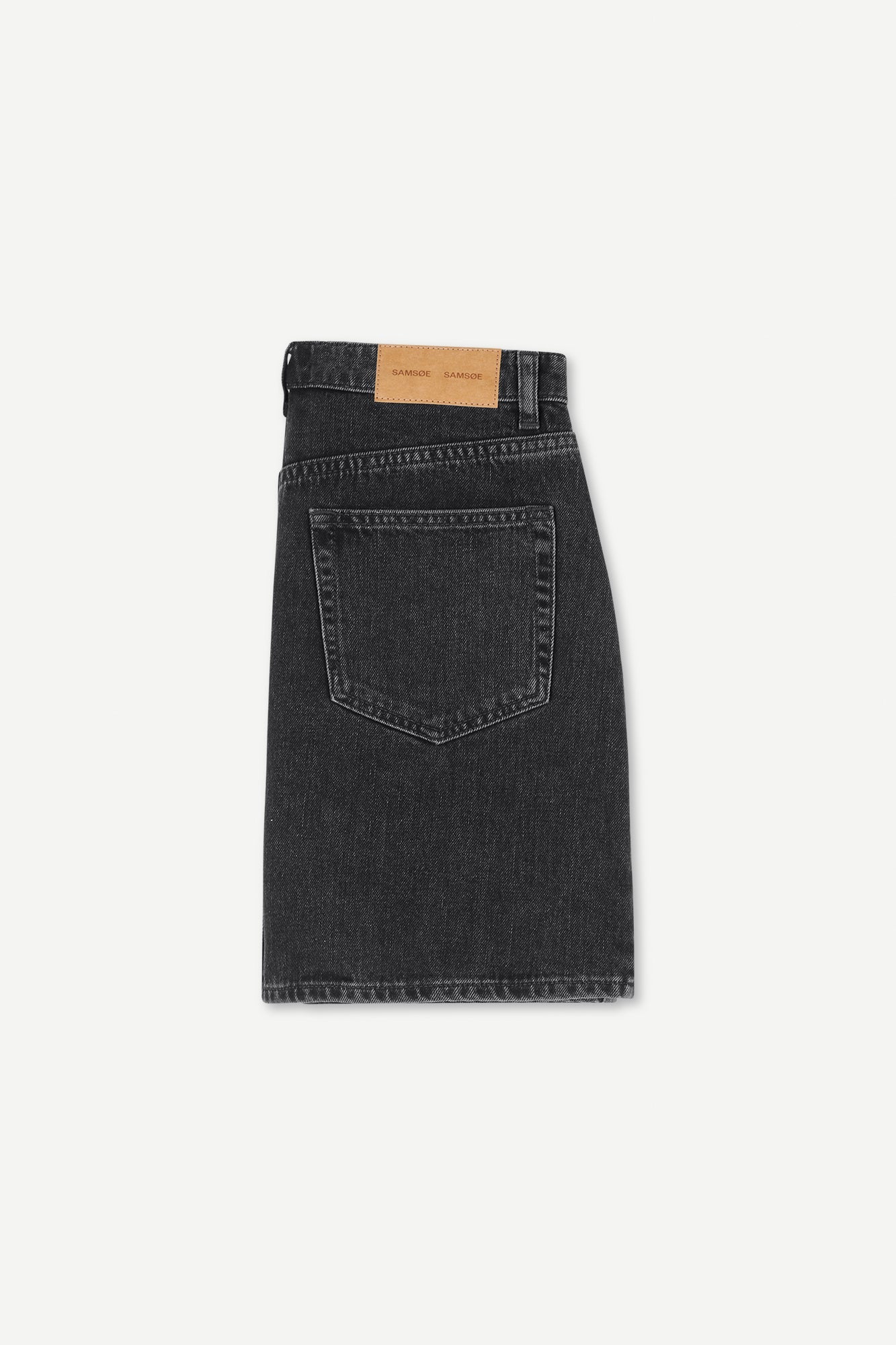 Jupe en jean noire en coton bio - norma skirt black blizzard
