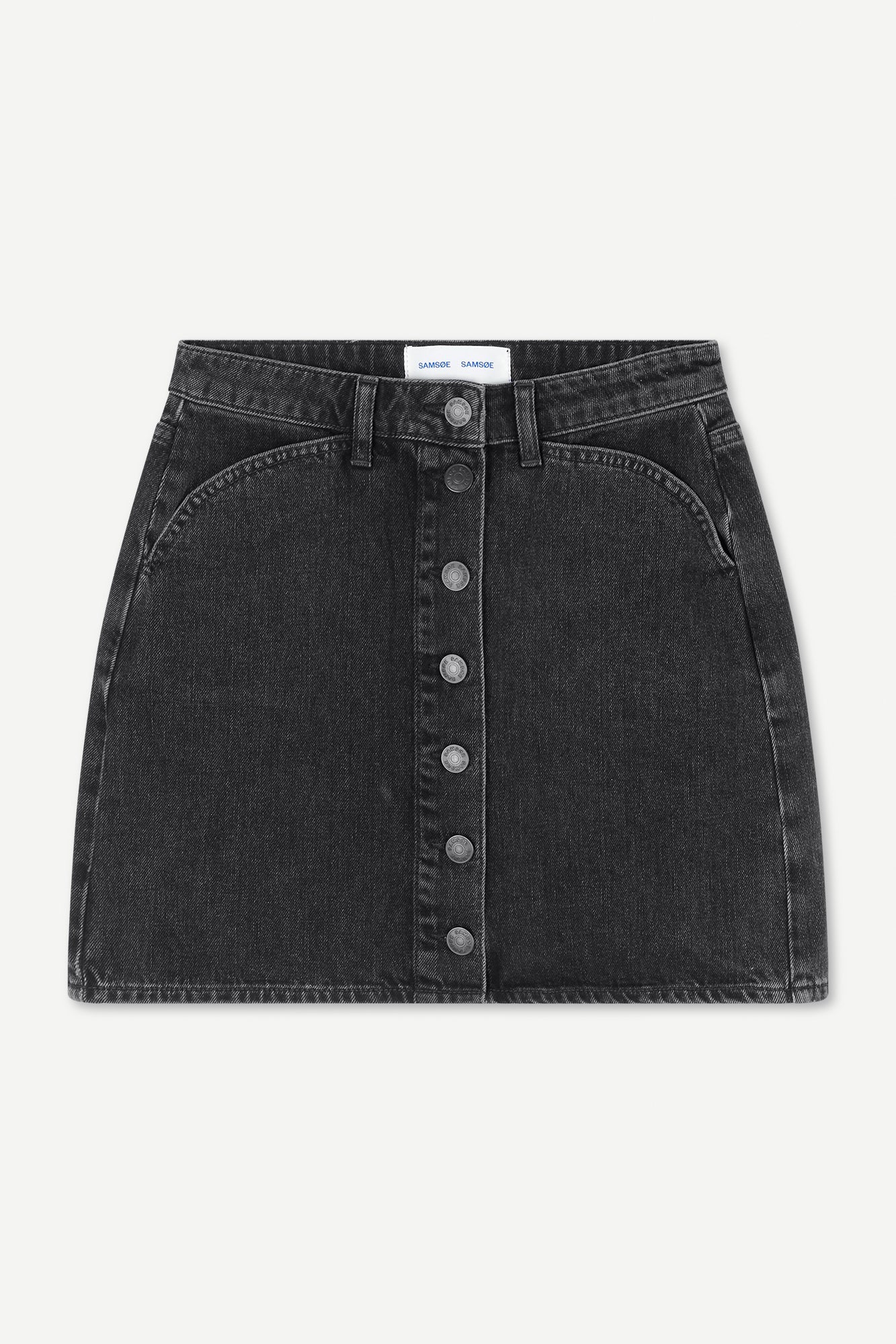 Jupe en jean noire en coton bio - norma skirt black blizzard