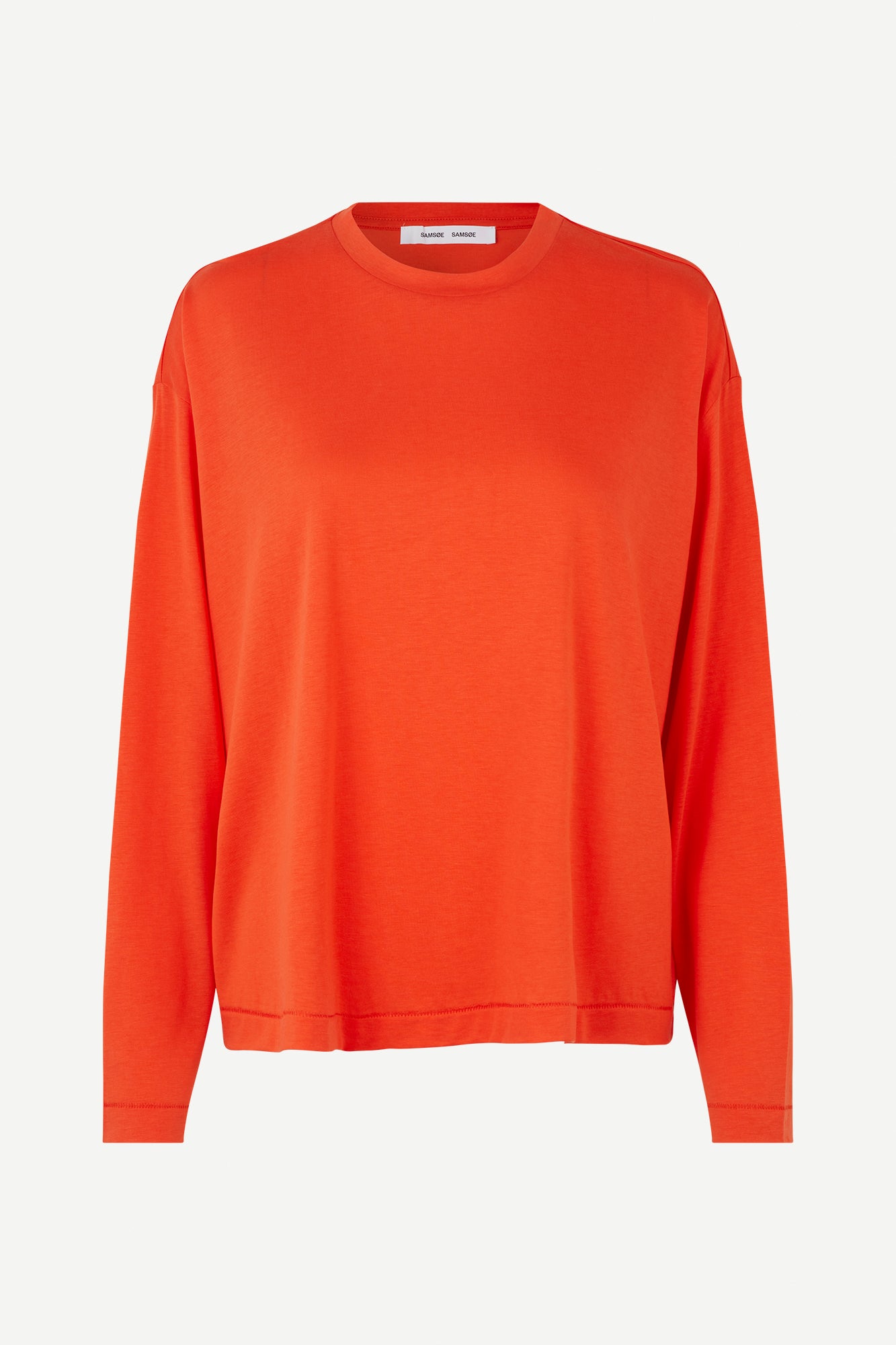 T-shirt manches longues rouge en coton bio et tencel - suz t-shirt ls 14671