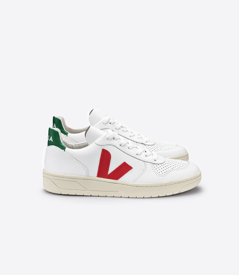 Baskets v-10 white pekin émeraude