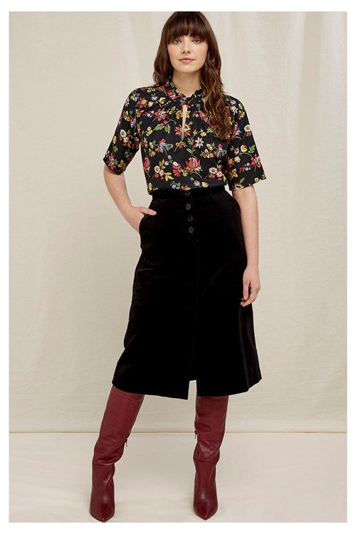 Blouse manches 3/4 imprimé fleuri  en tencel - Jardin print