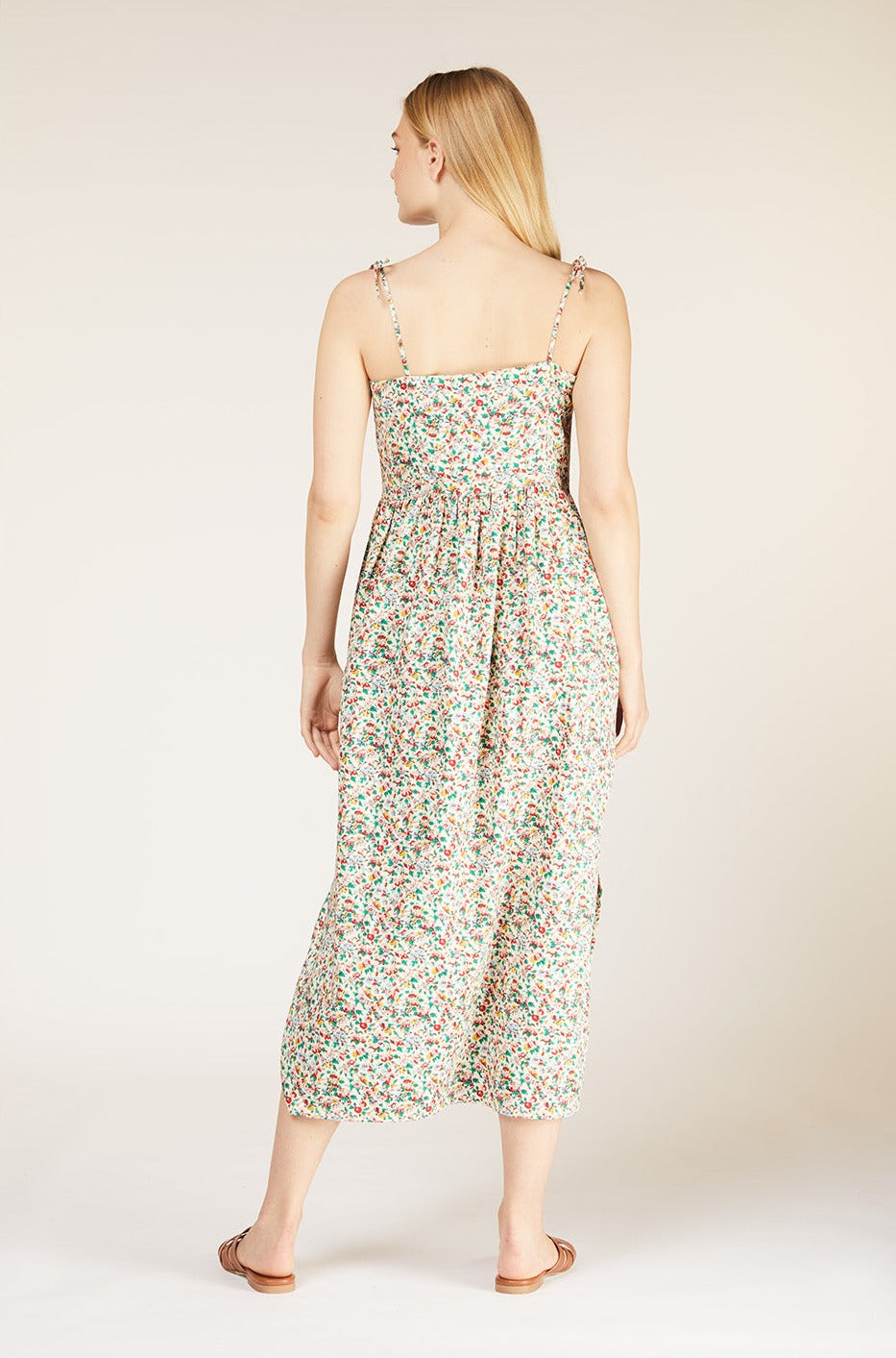 Robe longue à motifs floraux en coton bio - V&A margie