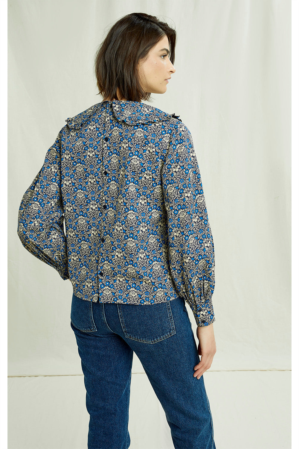 Blouse fleurie en coton bio - V&A millefleur