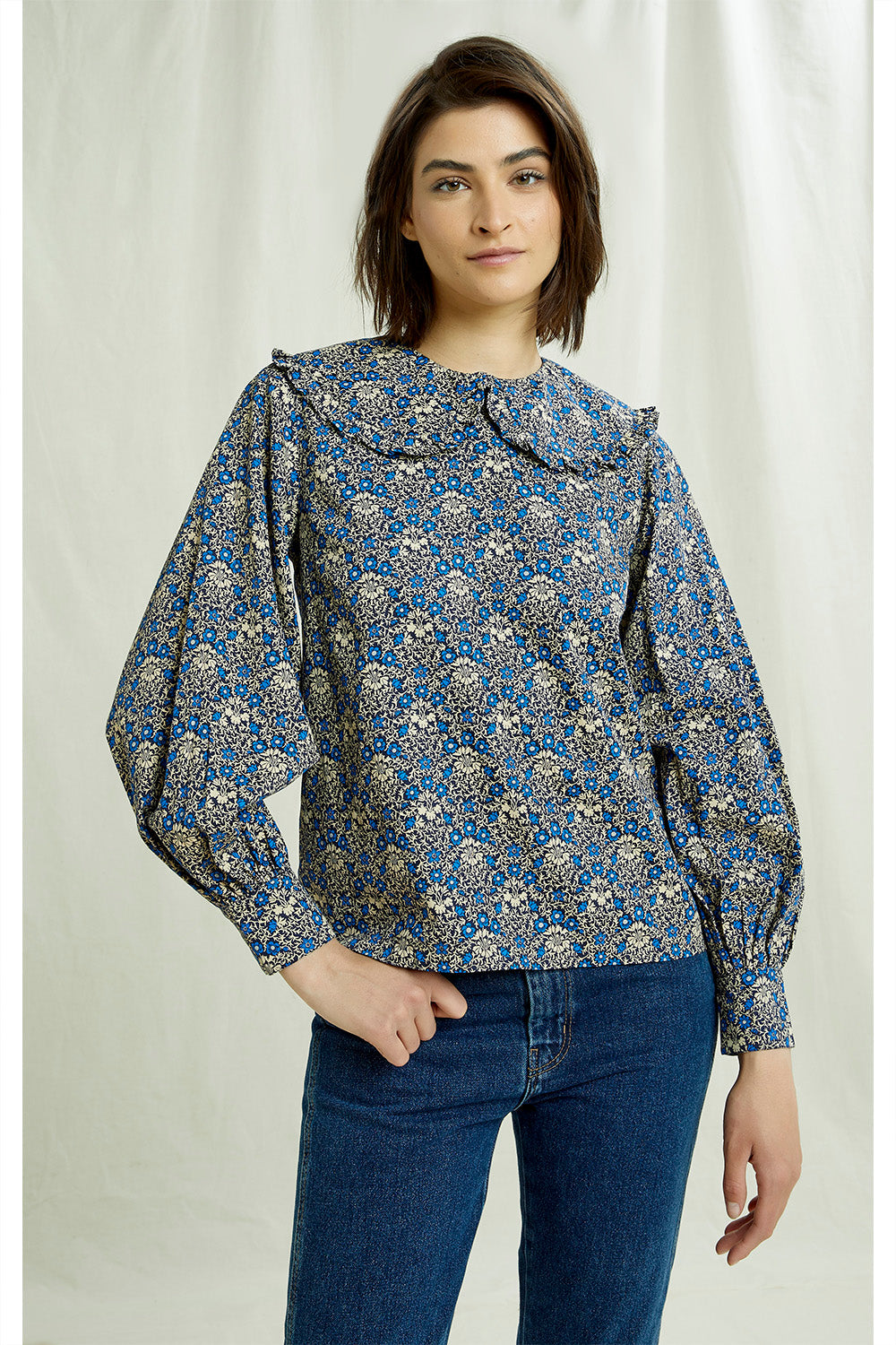 Blouse fleurie en coton bio - V&A millefleur