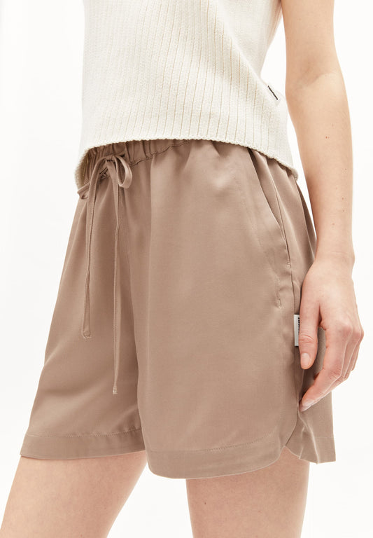 Short fluide en tencel | marron clair "vaanna - cinnamon dust"