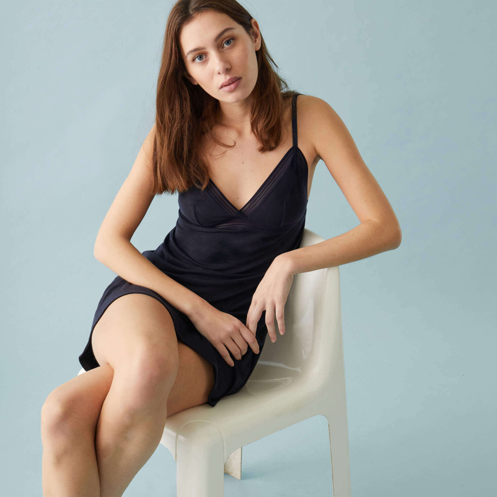 Nuisette en lyocell | marine "valerianne marine lsf"