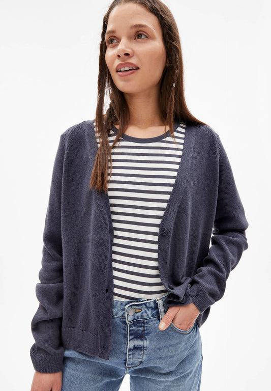 Gilet bleu en coton bio - VANAA indigo
