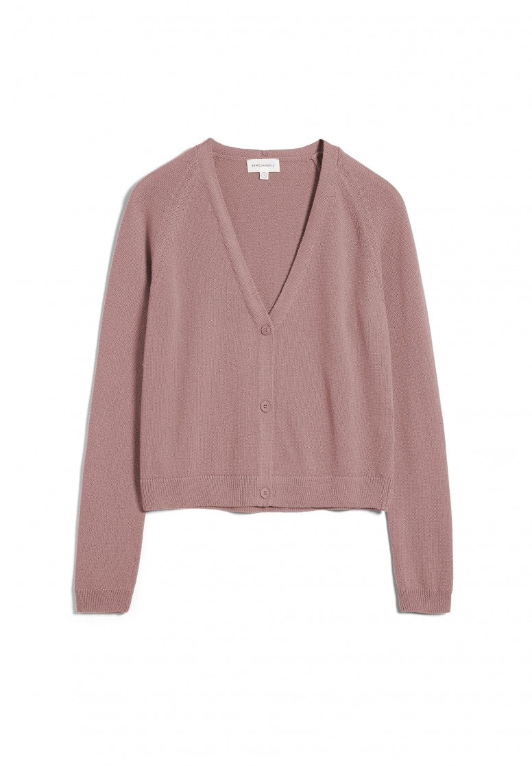 Gilet vieux rose en coton bio - VANAA