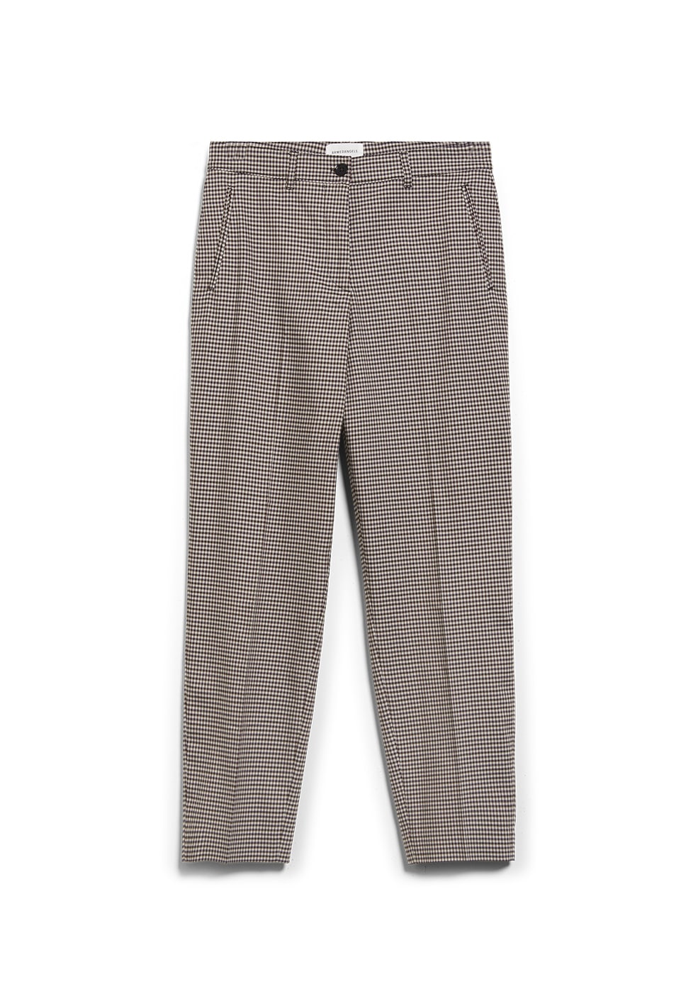 Pantalon à carreaux marron en tencel - VARMAA MICROCHECK