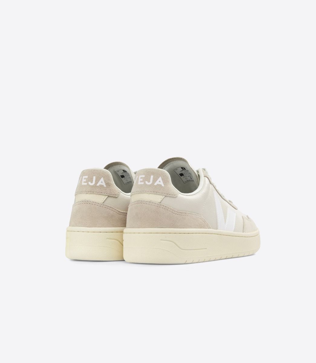 Baskets en suède et cuir certifié | beige et blanc "v-90 o.t. leather pierre white"