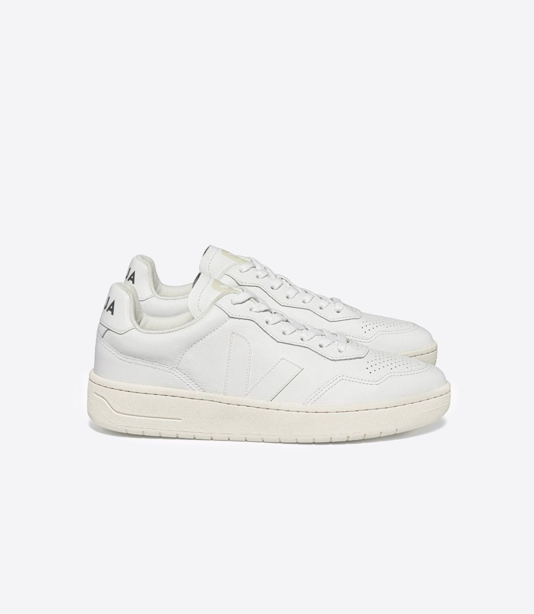 Baskets en suède et cuir certifié | blanc "v-90 o.t. leather extra white"