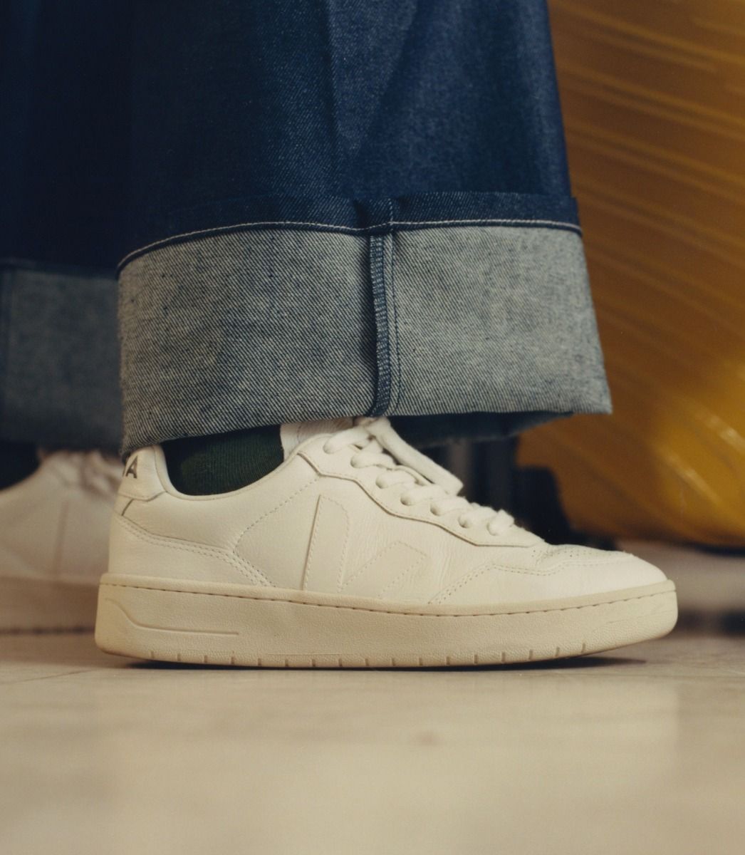 Baskets en suède et cuir certifié | blanc "v-90 o.t. leather extra white"