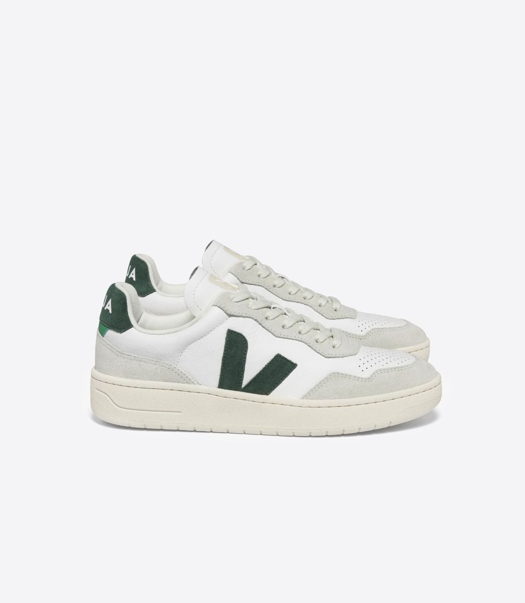Baskets en suède et cuir certifié | blanc et vert "v-90 o.t. leath ex white cyprus"