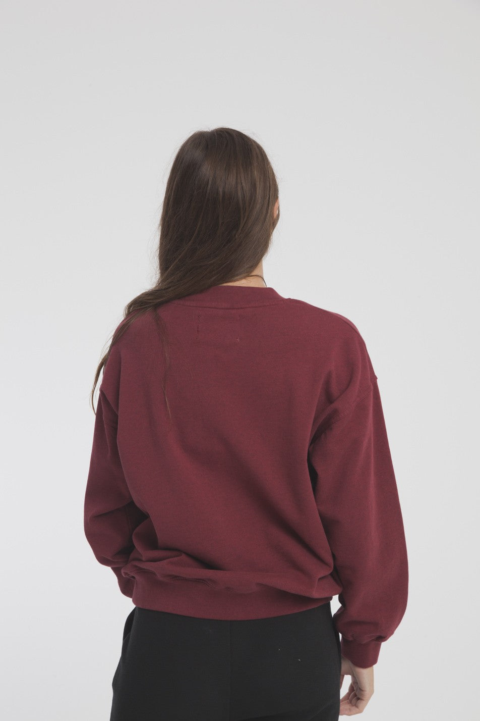 Sweat bordeaux en coton bio Viva las Vegans