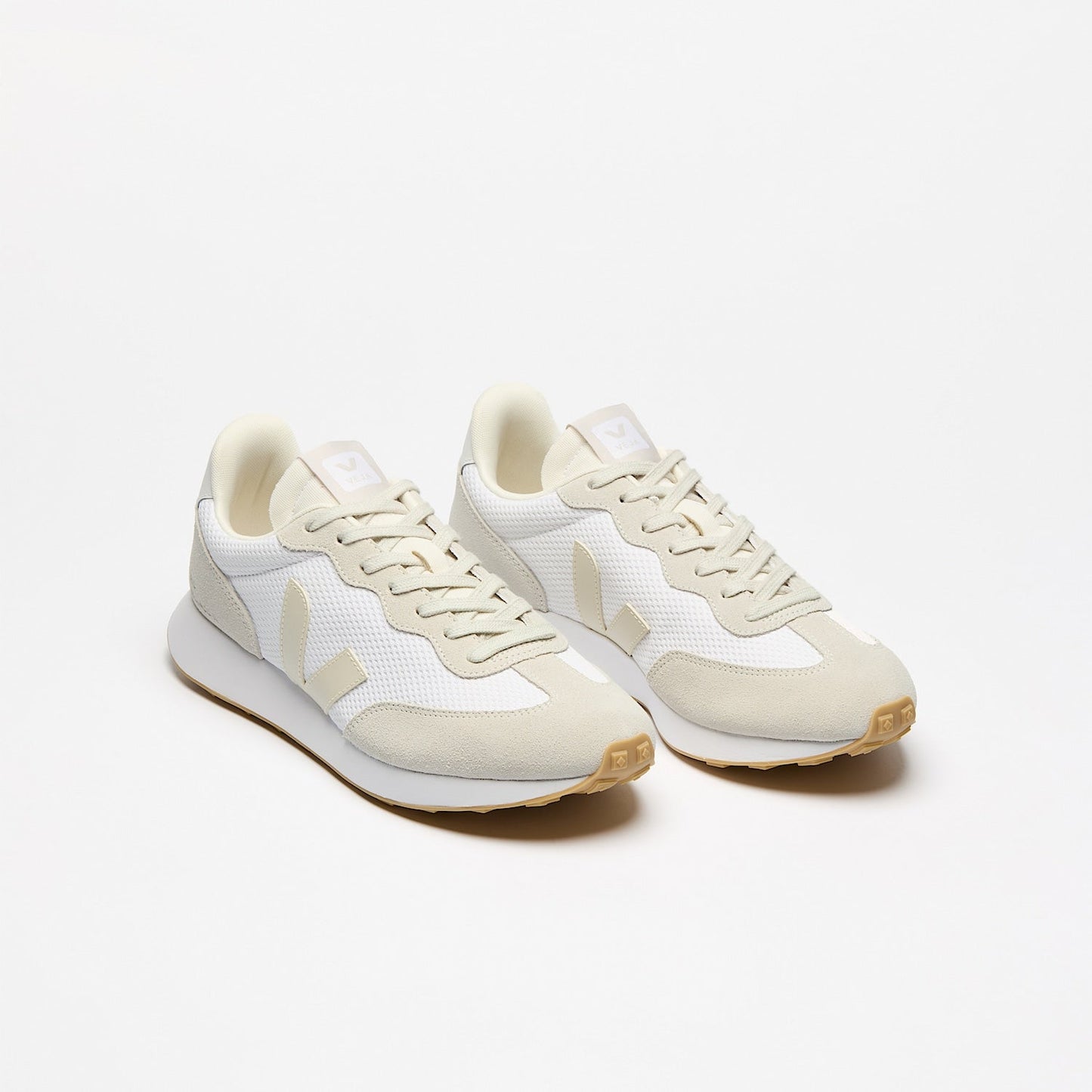Baskets en mesh recyclé | blanc et beige "rio branco ii - white pierre"