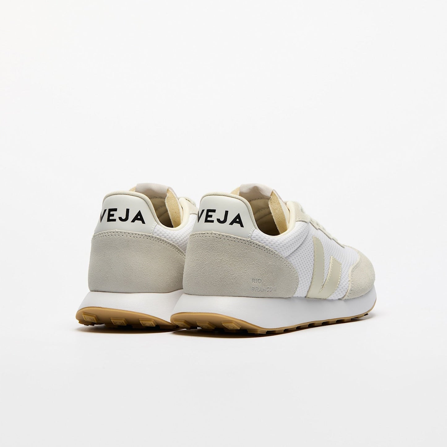 Baskets en mesh recyclé | blanc et beige "rio branco ii - white pierre"