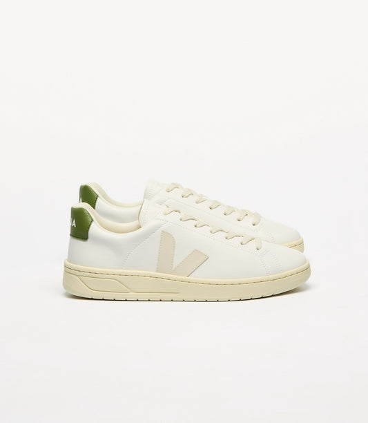Baskets en coton biologique | blanc "Urca - white_pierre_kiwi"