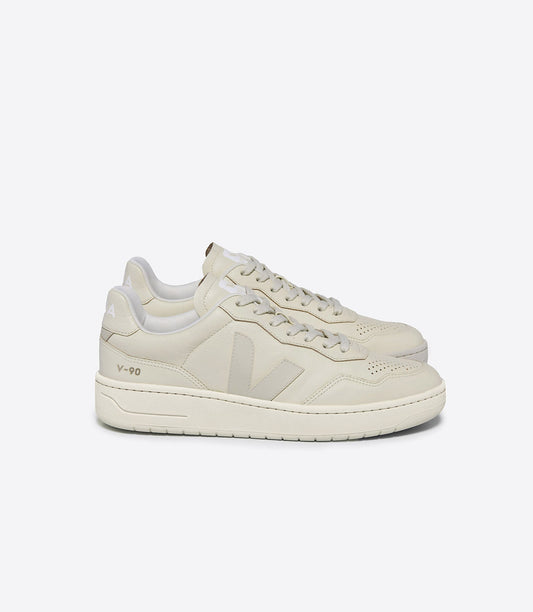 Baskets en suède et cuir certifié | beige "v-90 cashew oat"