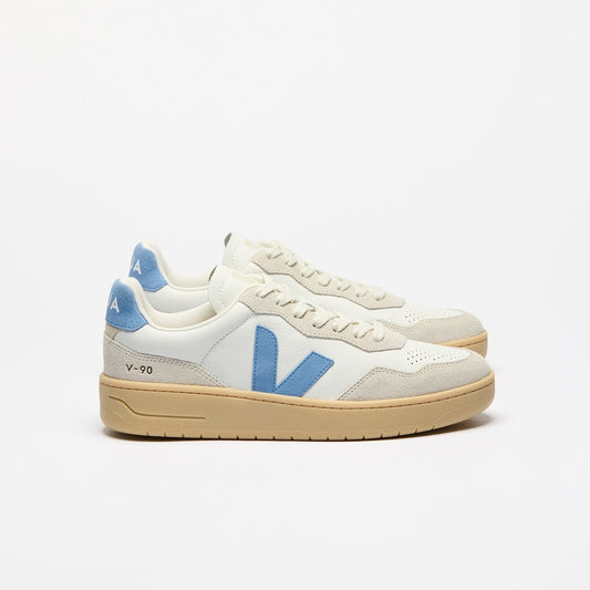 Baskets en caoutchouc recyclé | blanc "V-90 extra-white aqua natural"