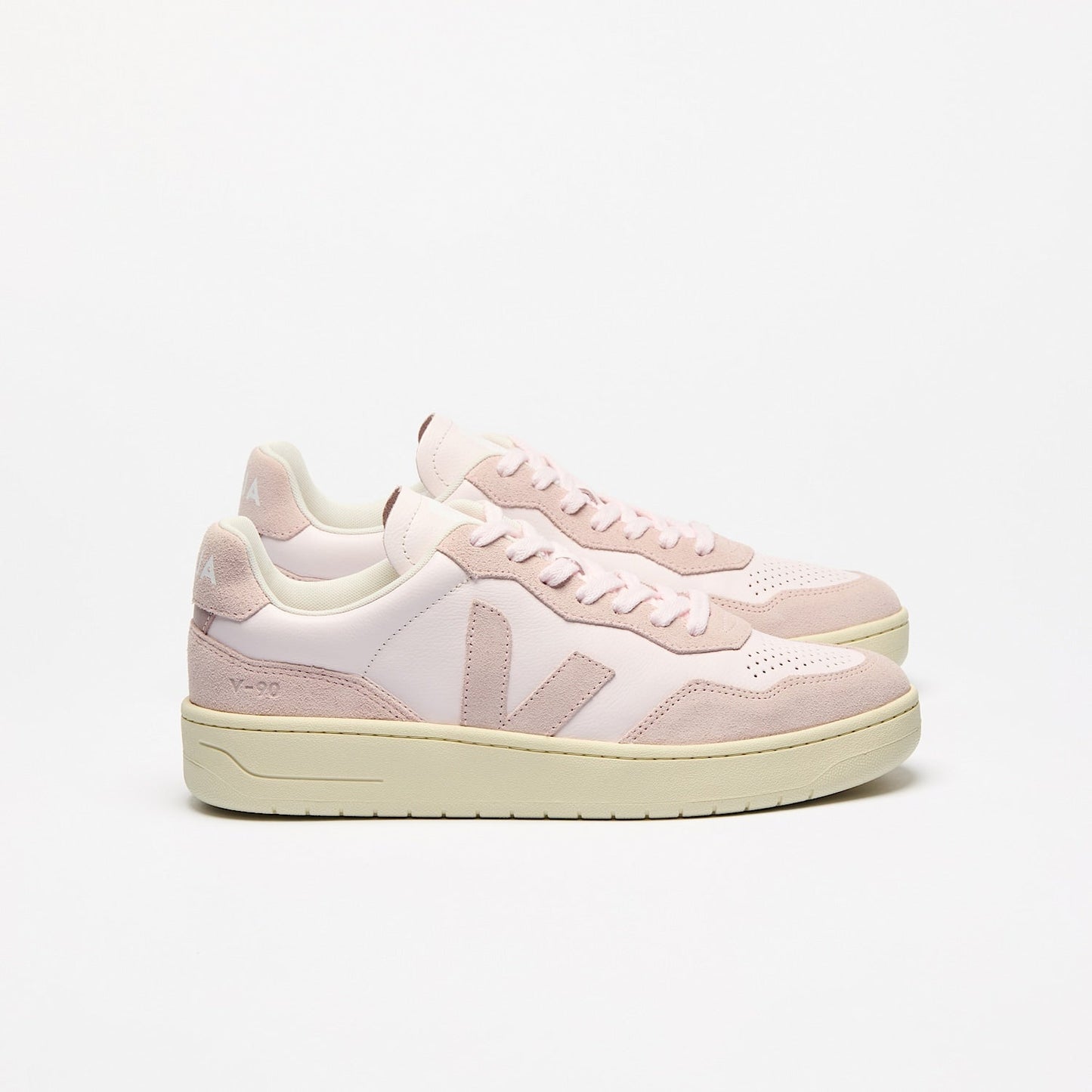 Baskets en suède et cuir certifié | rose "V-90 lassi petale"
