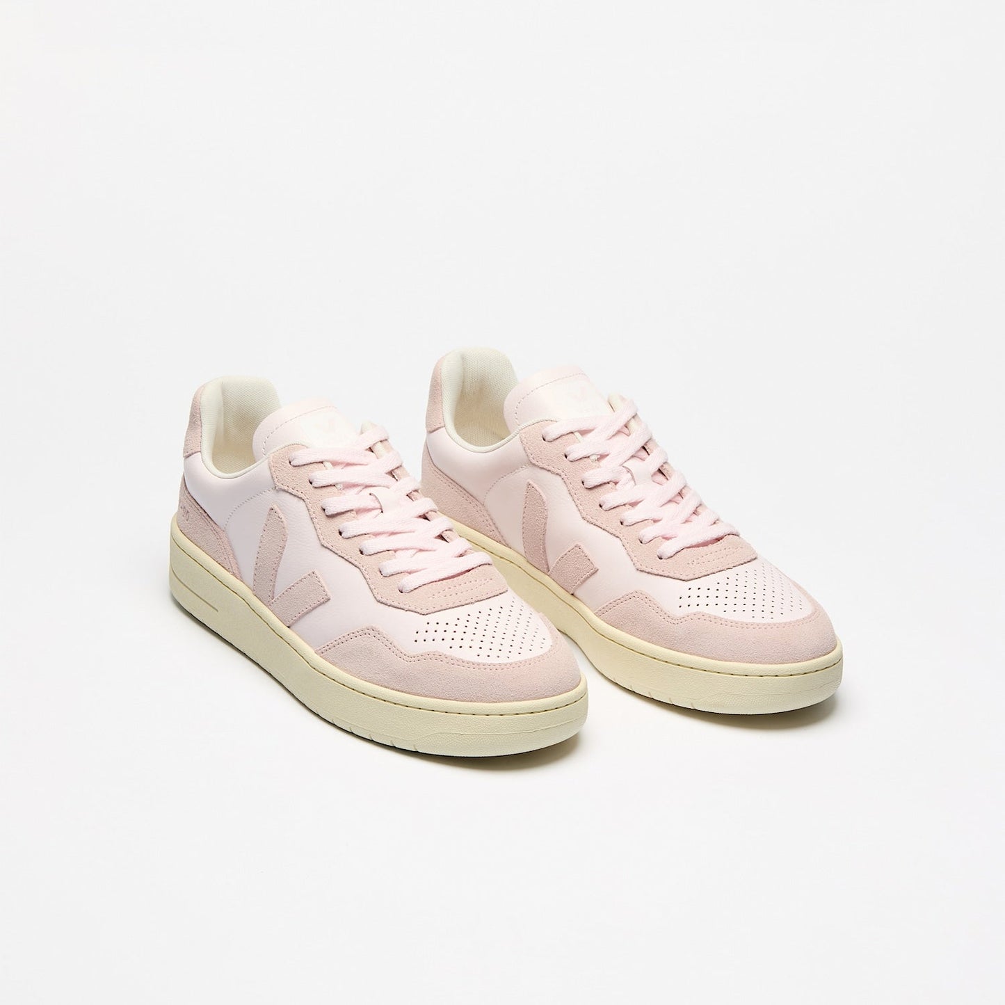 Baskets en suède et cuir certifié | rose "V-90 lassi petale"