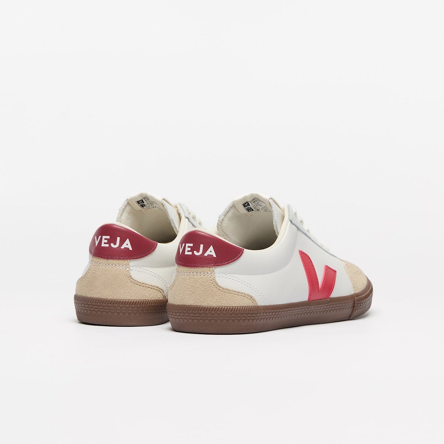 Baskets en cuir | blanc "volley - white pekin bark"