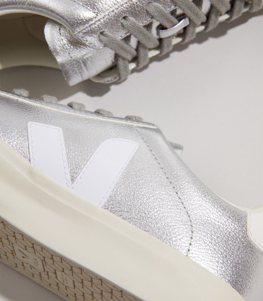 Baskets en cuir chromefree | argenté "campo silver white"