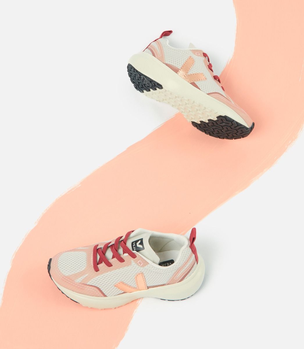 Baskets enfant canary elastic laces alveomesh natural venus