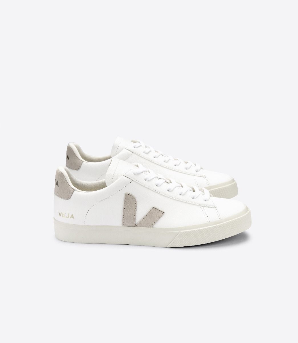 Baskets campo chromefree leather white natural suede