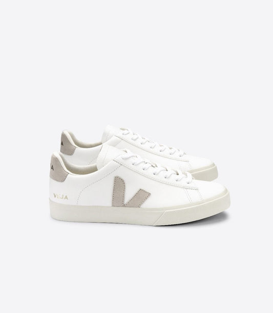 Baskets campo chromefree leather white natural suede