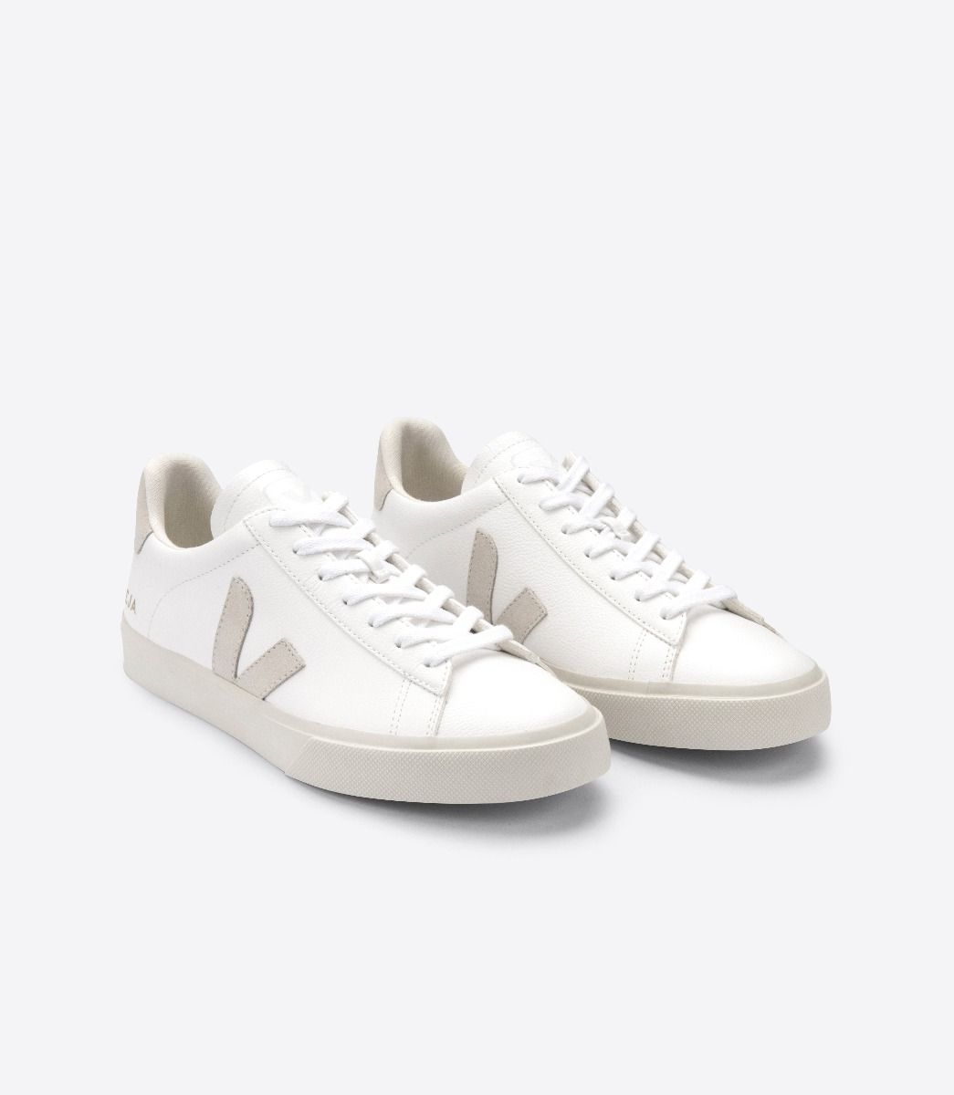 Baskets campo chromefree leather white natural suede