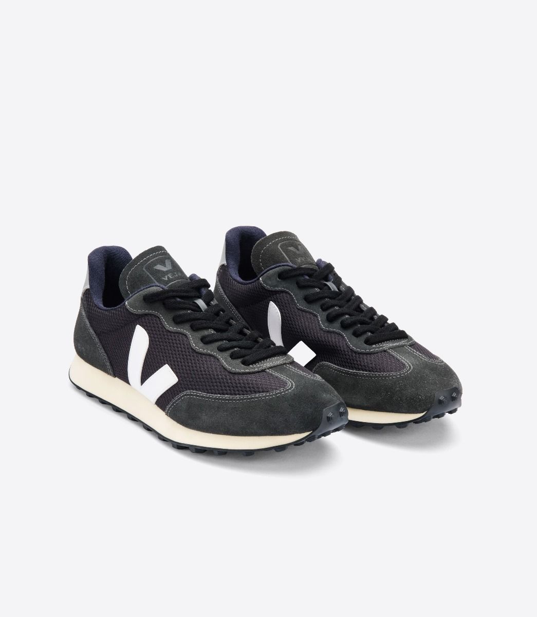 Baskets basses en recyclé | noir "rio branco alveomesh black white oxford grey"