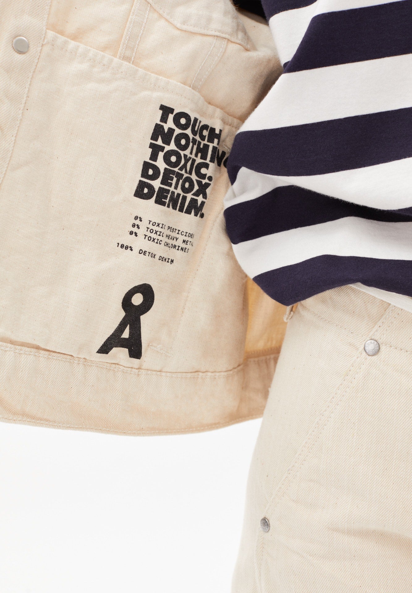 Veste blanc cassé en coton bio et recyclé non teint - velitaa undyed - undyed