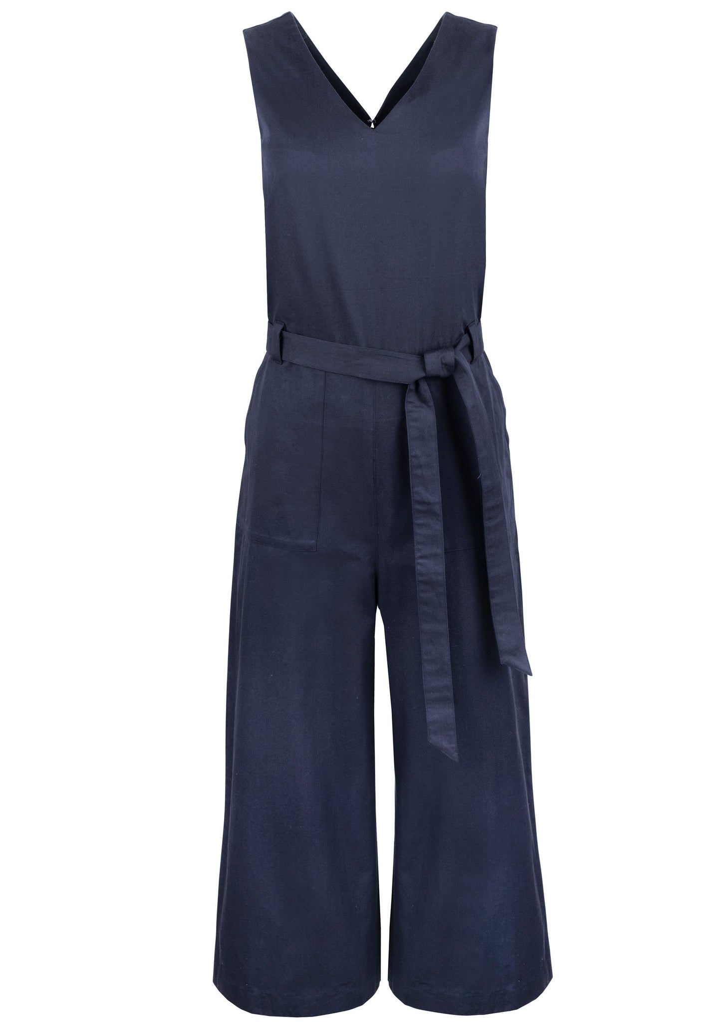 Combinaison longue marine en coton bio - Vesta