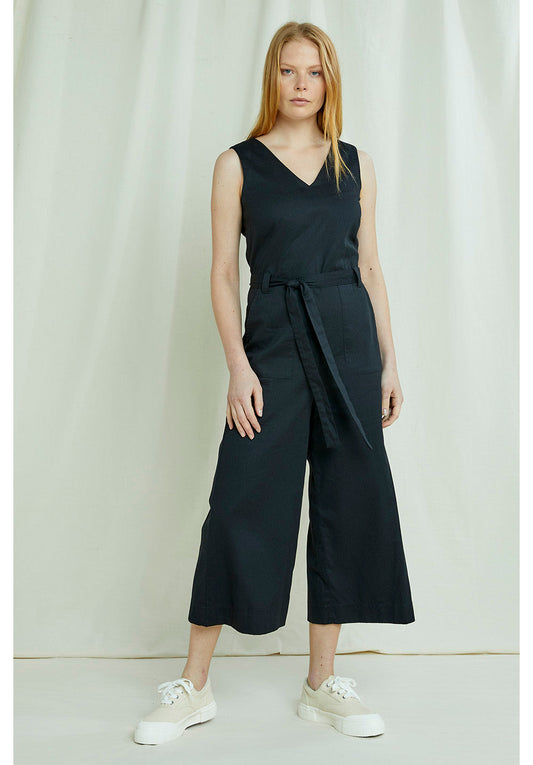 Combinaison noire en coton bio - vesta
