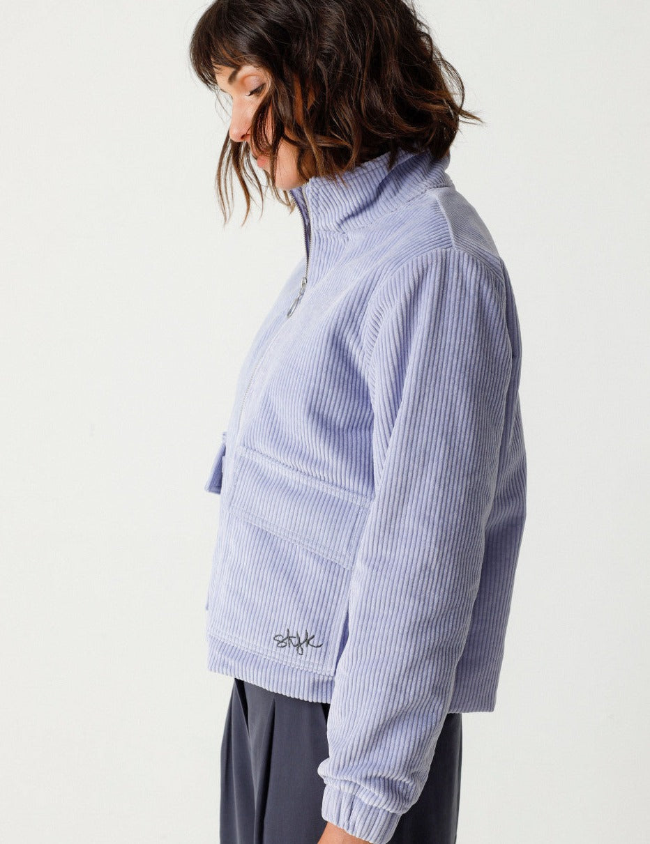 Veste en velours côtelé de coton bio | violet "henar jacket violet blue"