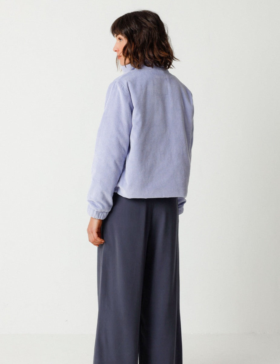 Veste en velours côtelé de coton bio | violet "henar jacket violet blue"