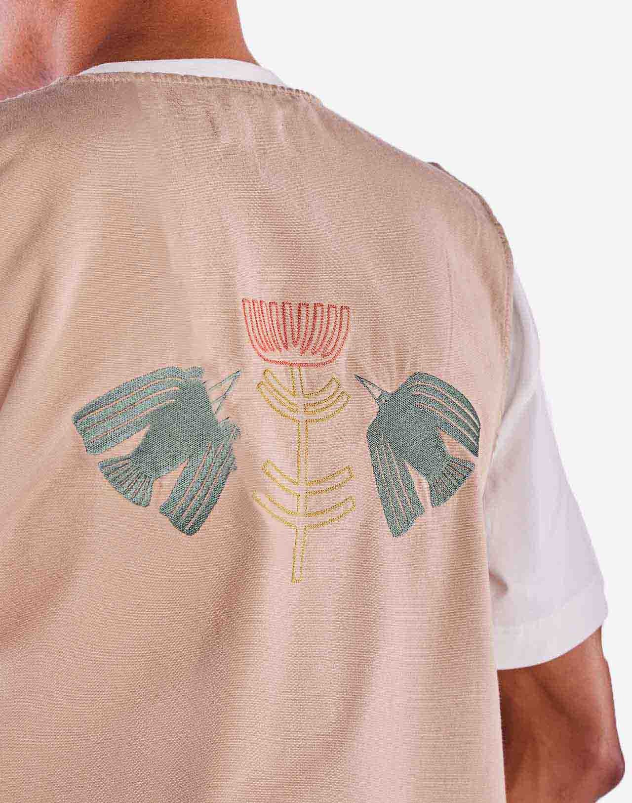 Veste sans manches en coton bio | beige "jacket orni beige - beige"