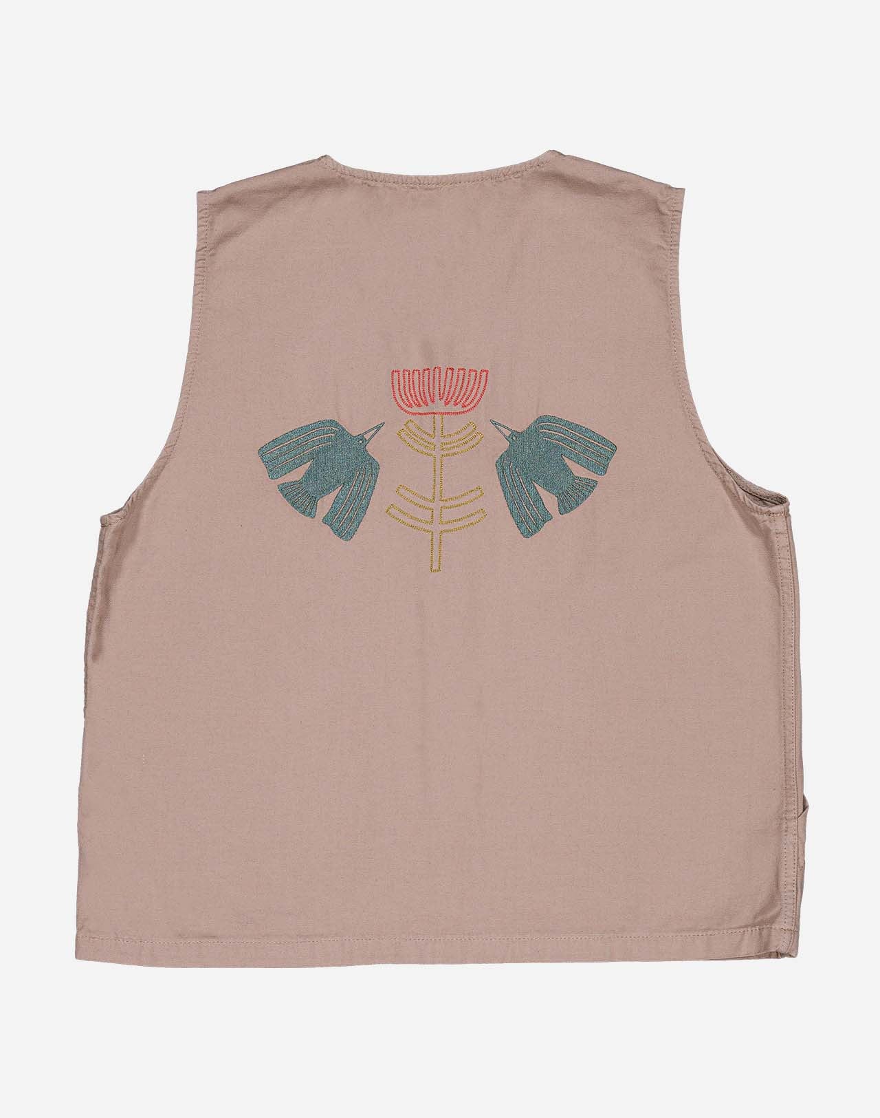 Veste sans manches en coton bio | beige "jacket orni beige - beige"
