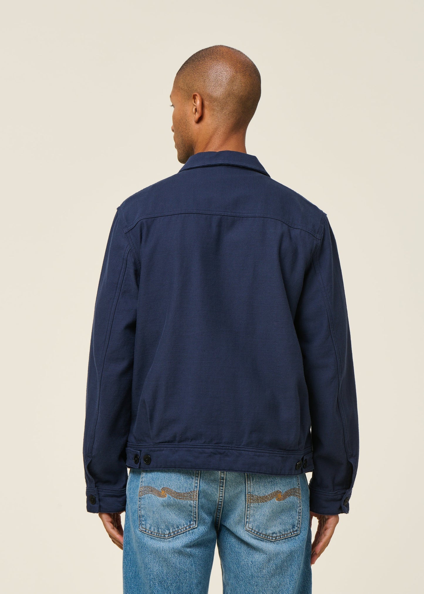 blake zip jacket back sateen - navy
